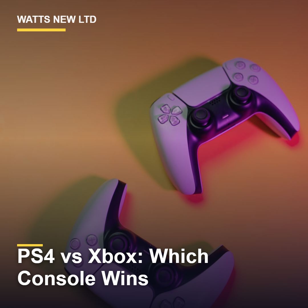 Two video game controllers side by side